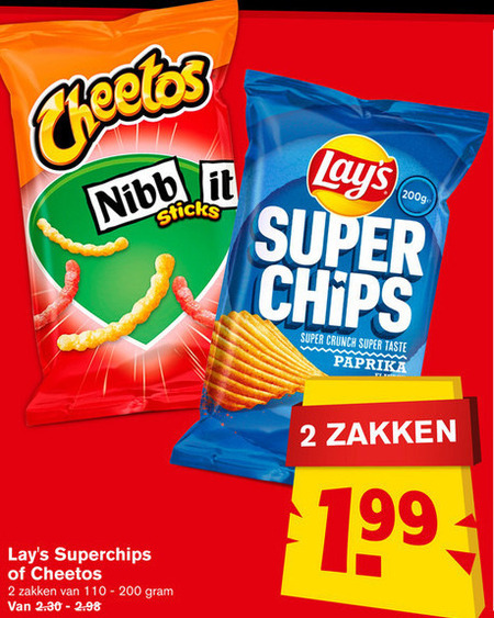 Cheetos   chips, zoutje folder aanbieding bij  Hoogvliet - details