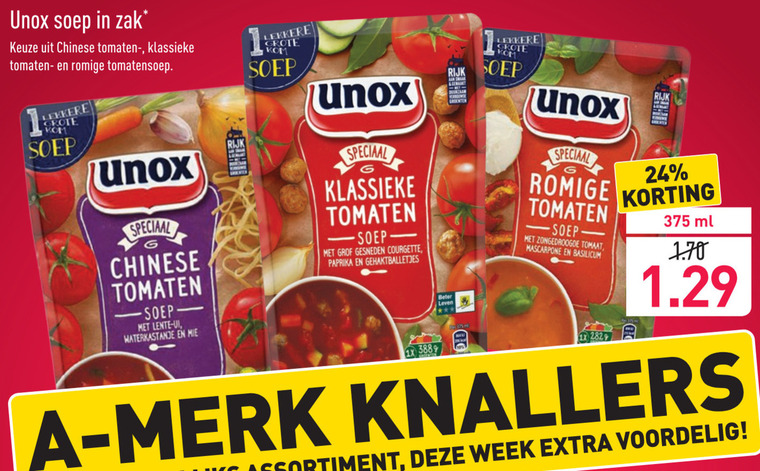 Unox   soep folder aanbieding bij  Aldi - details