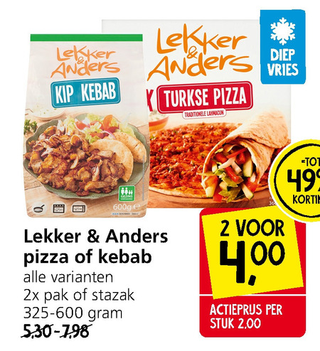 Lekker en Anders   diepvriespizza folder aanbieding bij  Jan Linders - details