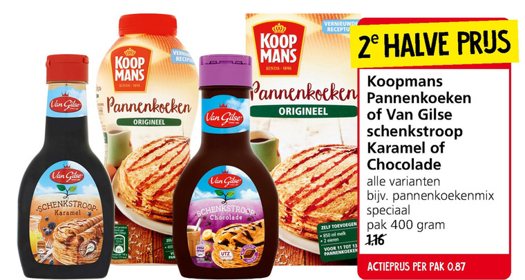 Van Gilse   stroop, pannenkoekenmix folder aanbieding bij  Jan Linders - details