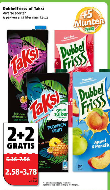 Taksi   fruitdrank folder aanbieding bij  Poiesz - details