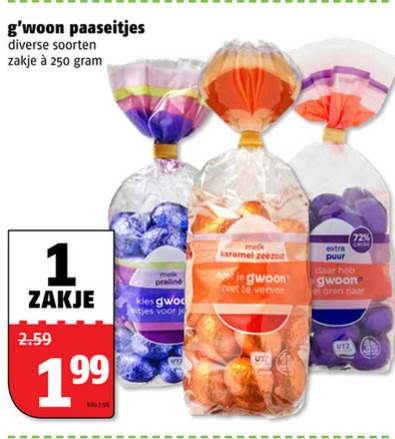 Gwoon   paaseitjes folder aanbieding bij  Poiesz - details