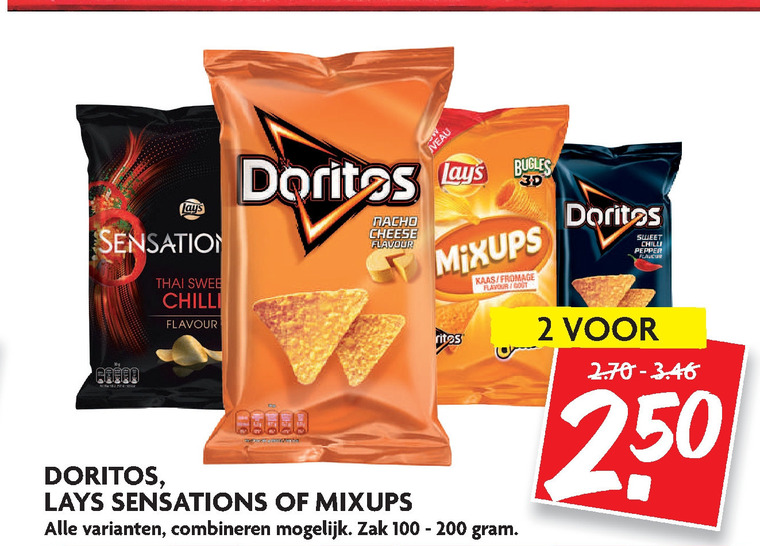 Doritos   zoutje, chips folder aanbieding bij  Dekamarkt - details