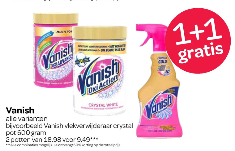 Vanish   vlekkenverwijderaar folder aanbieding bij  Spar - details