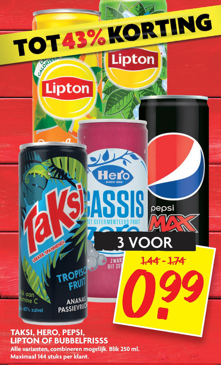 Pepsi   ice tea, frisdrank folder aanbieding bij  Dekamarkt - details