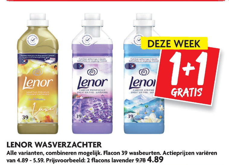 Lenor   wasverzachter folder aanbieding bij  Dekamarkt - details