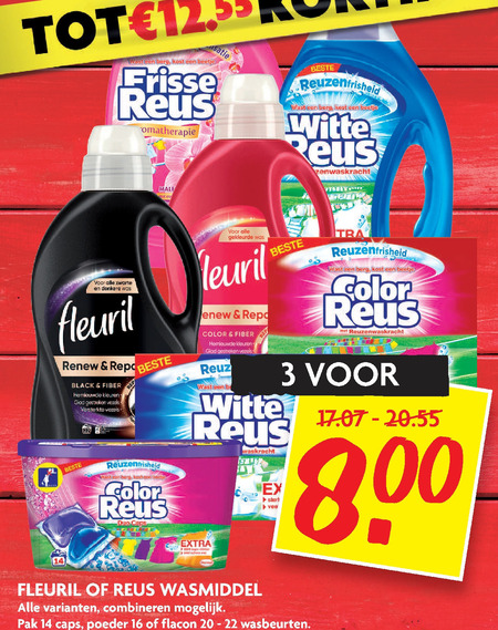 Witte Reus   wasmiddel folder aanbieding bij  Dekamarkt - details