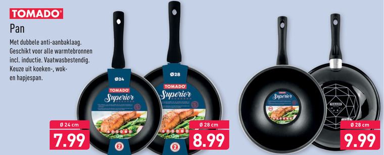 Tomado   hapjespan, koekenpan folder aanbieding bij  Aldi - details