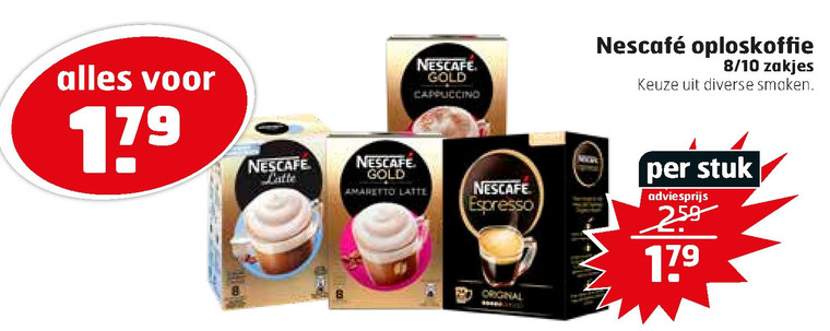 Nescafe   oploskoffie folder aanbieding bij  Trekpleister - details