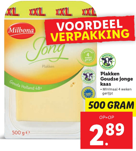 Milbona   kaasplakken folder aanbieding bij  Lidl - details