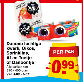 Danone Danio   kwark, vruchtenyoghurt folder aanbieding bij  Hoogvliet - details