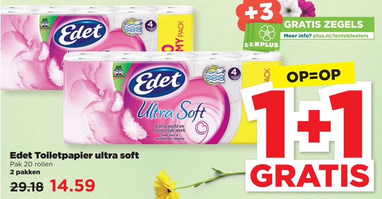 Edet   toiletpapier folder aanbieding bij  Plus - details