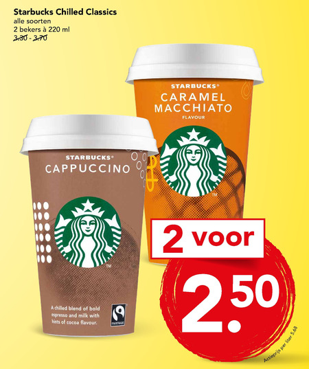 Starbucks   ijskoffie folder aanbieding bij  Deen - details