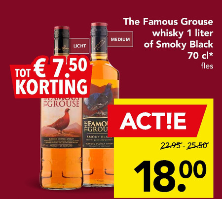 Famous Grouse   whisky folder aanbieding bij  Deen - details