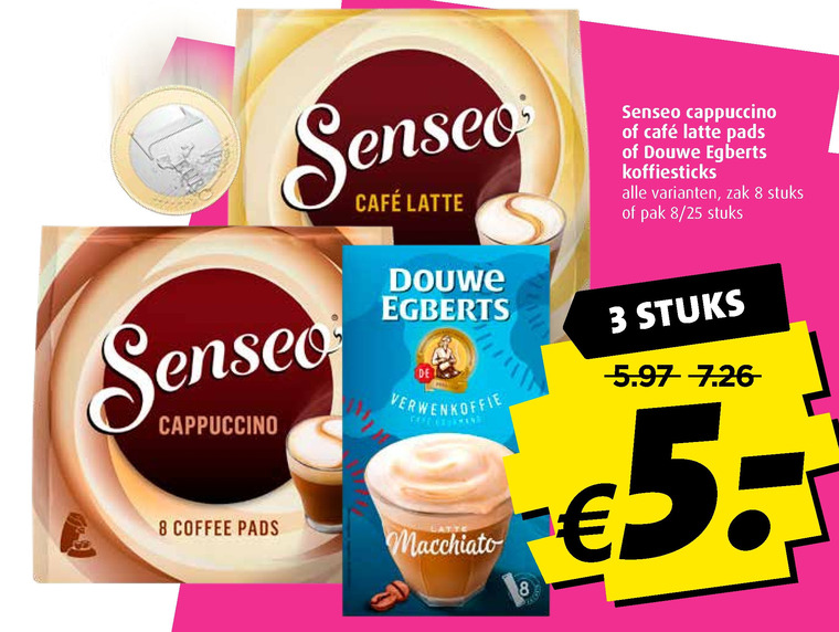 Douwe Egberts   koffiepad, oploskoffie folder aanbieding bij  Boni - details