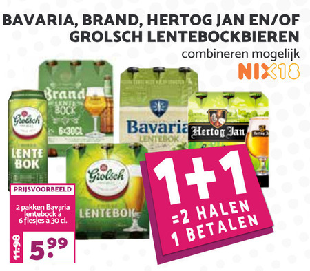 Brand   lentebokbier folder aanbieding bij  MCD Supermarkt Basis - details