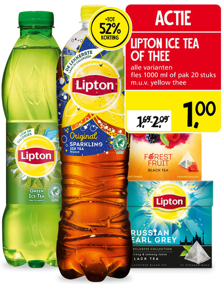Lipton   ice tea, thee folder aanbieding bij  Jan Linders - details
