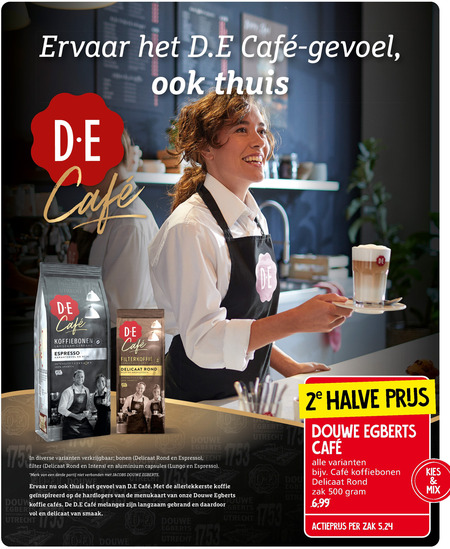 Douwe Egberts   koffiecups, koffie folder aanbieding bij  Jan Linders - details