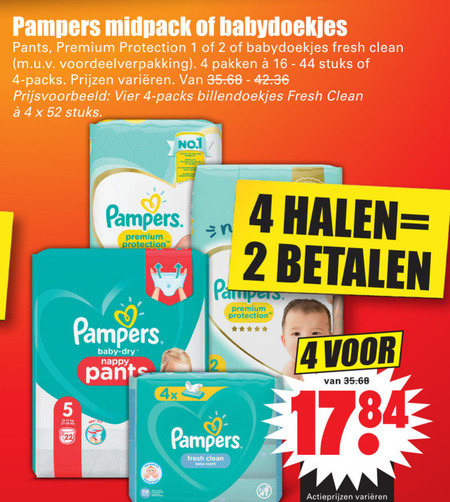 Pampers   luierbroekjes, luiers folder aanbieding bij  Dirk - details