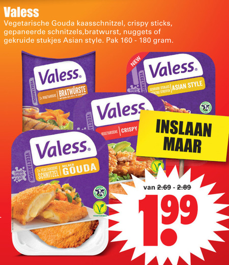 Valess   vegetarisch folder aanbieding bij  Dirk - details