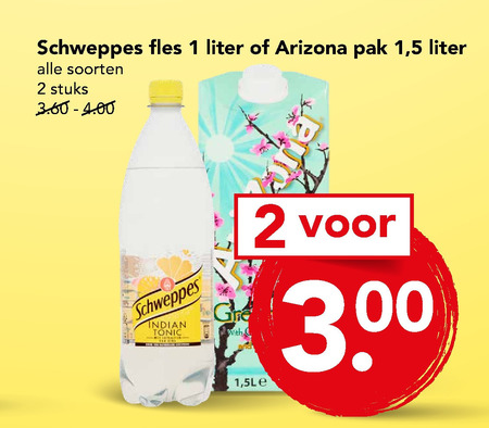 Schweppes   ice tea, frisdrank folder aanbieding bij  Deen - details