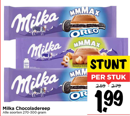 Milka   chocolade folder aanbieding bij  Vomar - details