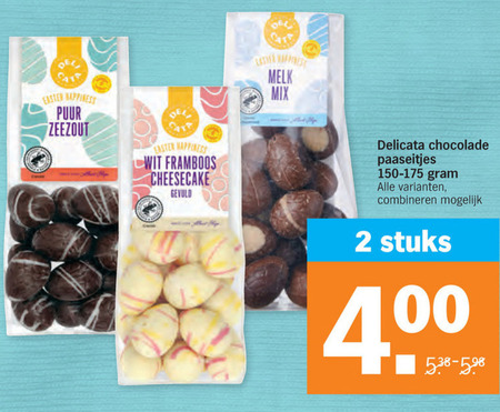 Delicata   paaseitjes folder aanbieding bij  Albert Heijn - details