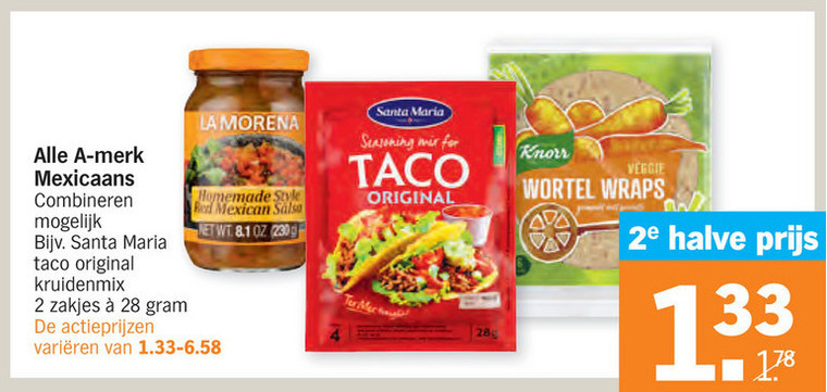 Alle merken   tortilla, taco folder aanbieding bij  Albert Heijn - details