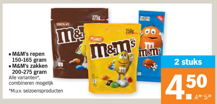 M en Ms   chocolade, chocoladepindas folder aanbieding bij  Albert Heijn - details