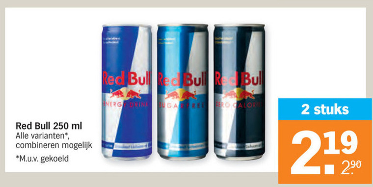 Red Bull   energiedrank folder aanbieding bij  Albert Heijn - details