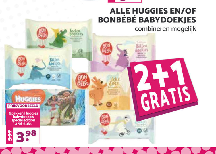 Huggies   billendoekjes folder aanbieding bij  MCD Supermarkt Basis - details