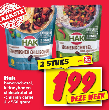 Hak   bonen folder aanbieding bij  Nettorama - details