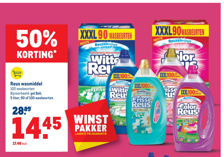 Witte Reus   wasmiddel folder aanbieding bij  Makro - details