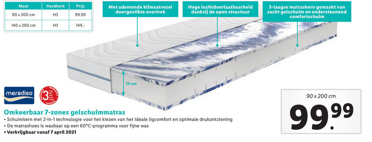 Meradiso   matras folder aanbieding bij  Lidl - details