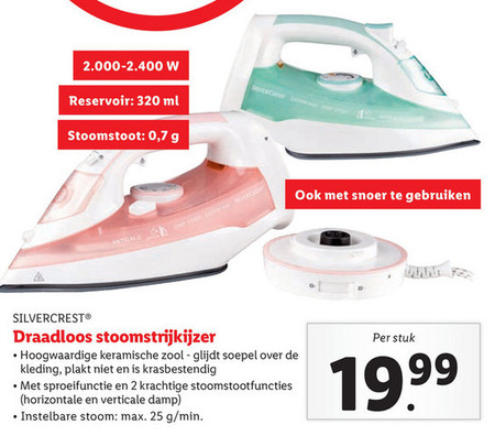 SilverCrest   stoomstrijkijzer folder aanbieding bij  Lidl - details