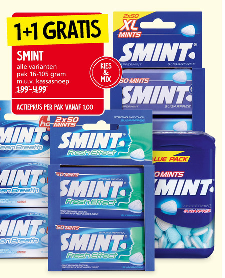 Smint   kauwgom folder aanbieding bij  Jan Linders - details