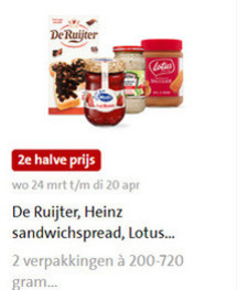 Heinz   sandwich spread, hagelslag folder aanbieding bij  Jumbo - details