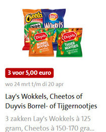 Cheetos   borrelnootjes, zoutje folder aanbieding bij  Jumbo - details