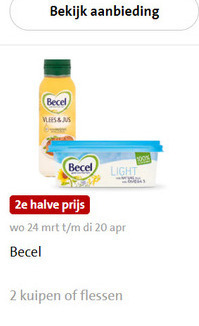 Becel   olie en vetten, margarine folder aanbieding bij  Jumbo - details