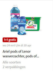 Ariel   wasmiddel, wasverzachter folder aanbieding bij  Jumbo - details