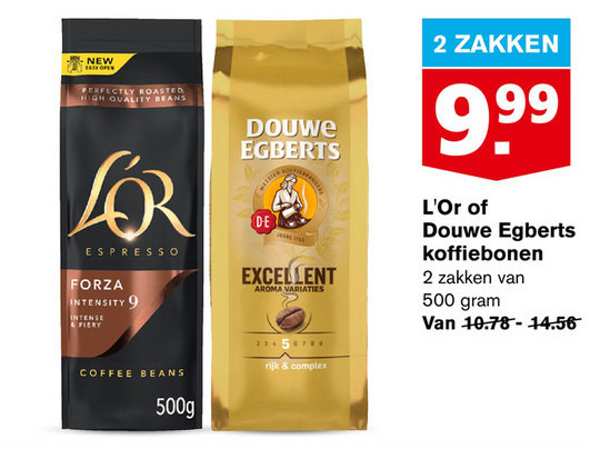 Douwe Egberts L Or   koffiebonen folder aanbieding bij  Hoogvliet - details