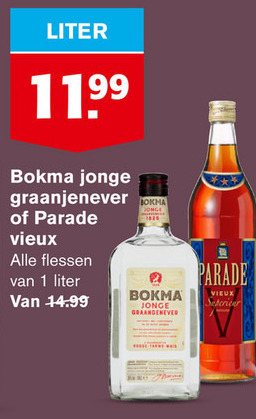 Bokma   vieux, jenever folder aanbieding bij  Hoogvliet - details