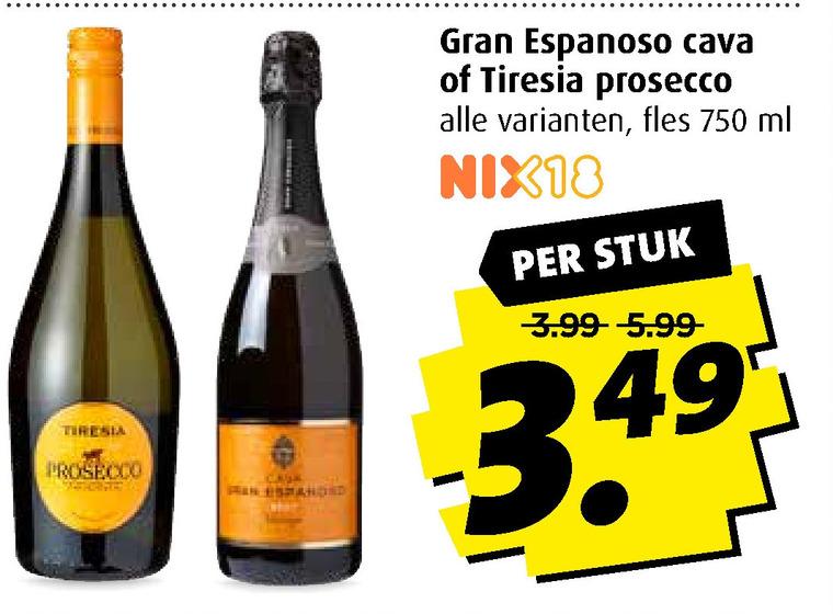 Tiresia   prosecco, champagne sparkling wijn folder aanbieding bij  Boni - details