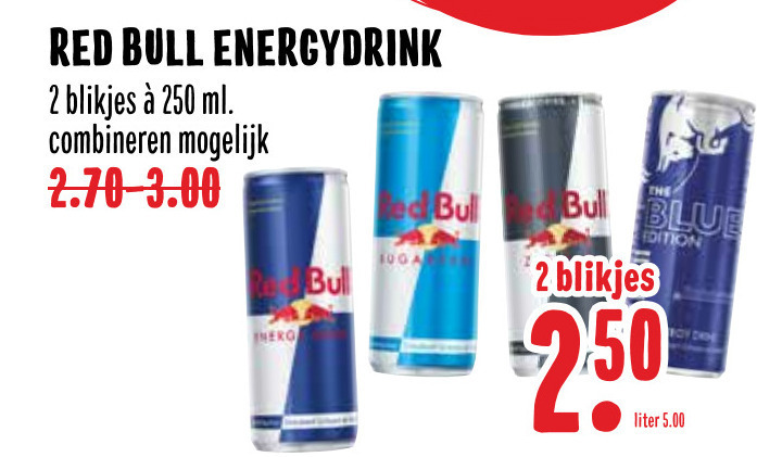 Red Bull   energiedrank folder aanbieding bij  MCD Supermarkt Basis - details