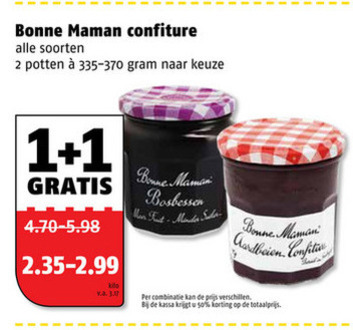 Bonne Maman   jam folder aanbieding bij  Poiesz - details