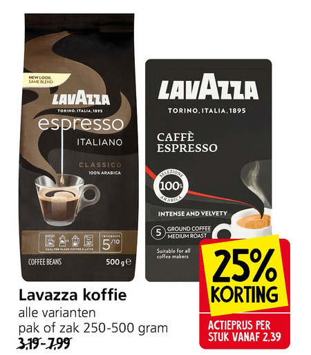 Lavazza   koffiebonen, koffie folder aanbieding bij  Jan Linders - details