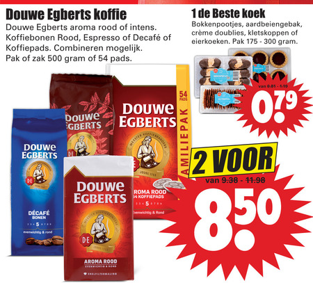 Douwe Egberts   koffiebonen, koffie folder aanbieding bij  Dirk - details