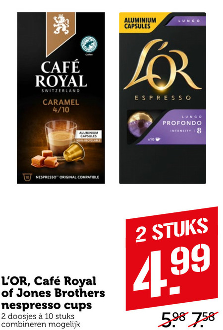 Cafe Royal   koffiecups folder aanbieding bij  Coop - details