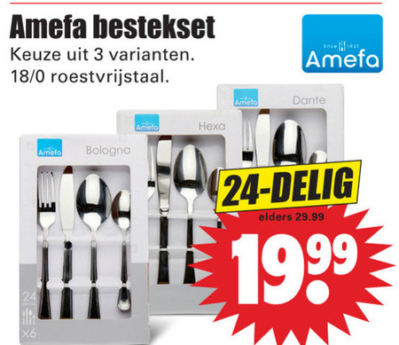 Amefa   bestekset folder aanbieding bij  Dirk - details