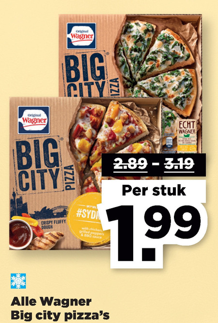 Wagner   diepvriespizza folder aanbieding bij  Plus - details